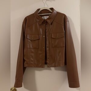 Calvin Klein faux leather jacket